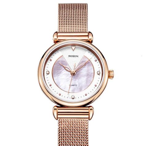 Luxury Brand Rosdn 6 Mm Ultra Thin Womens Watches Japan Quartz