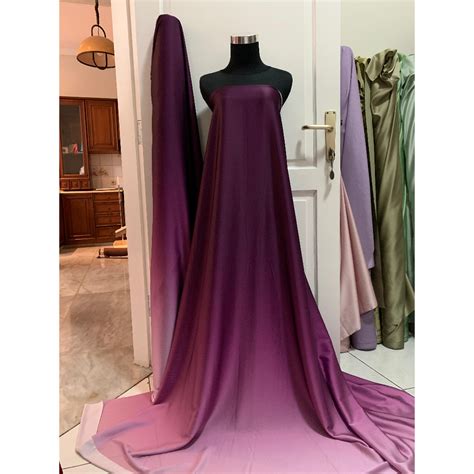 Jual Bahan Kain Satin Armani Silk Gradasi Ombre Two Tone Series