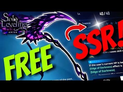 Get Your Free Ssr Weapon Now Shadow Scythe Full Guide How To Use