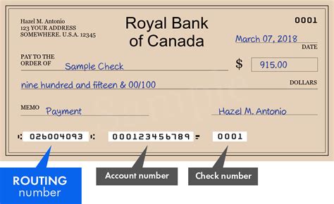 Royal Bank Of Canada Check