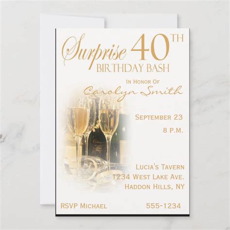 Surprise 40th Birthday Party Invitations Zazzle