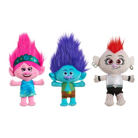 Dreamworks Trollstopia Small Plush 3 Pack Poppy Branch And Barb Ages 3