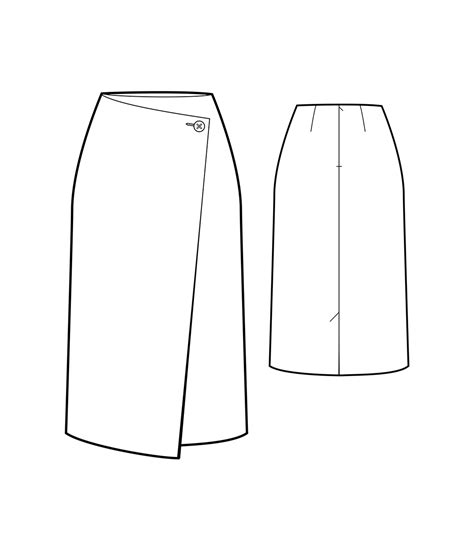 Skirt Fashion Technical Drawings Flat Sketches Teknik çizim Moda