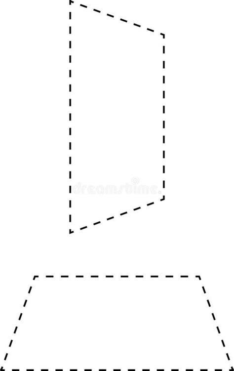 Dashed Line Basic Geometric Shapes Dashed Outline Icon Of Cut Frame