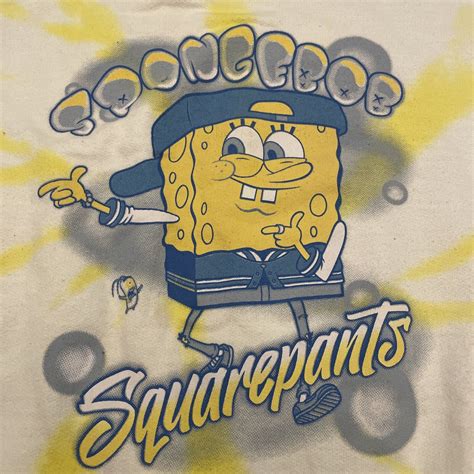 Spongebob Squarepants Yellow and White Crewneck Sweat… - Gem