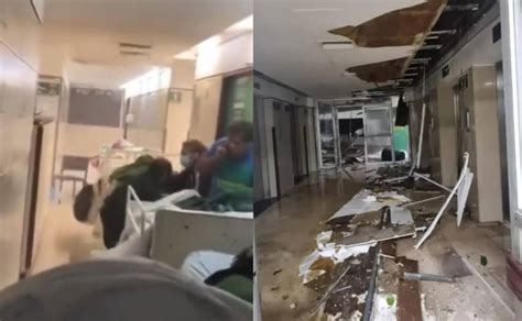 VIDEO Vientos del Huracán Otis destrozan IMSS en Acapulco con todo y