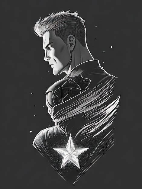 Premium Ai Image Daring Superhero Line Art Masterful Inked Illustration