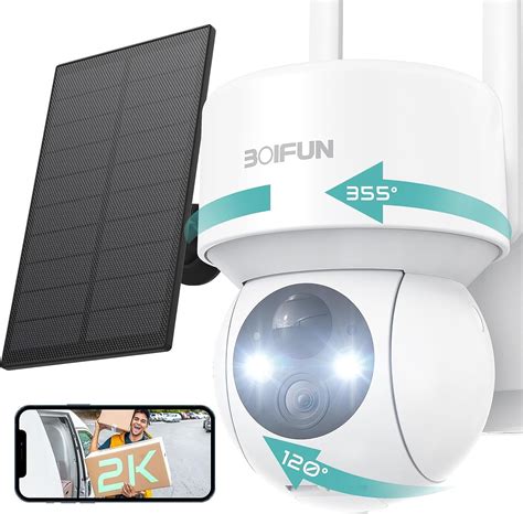 BOIFUN Camera Surveillance WiFi Exterieure Sans Fil Batterie 2K Camera