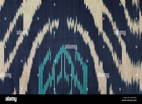 Silk Ikat Fabric Pattern Close Up Stock Photo Alamy