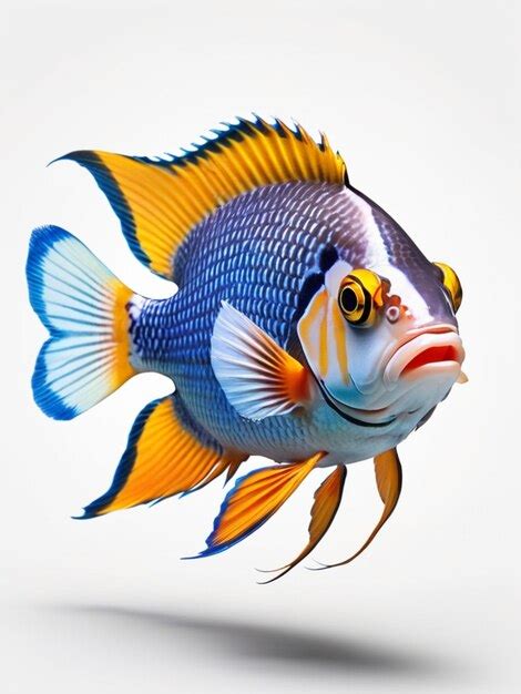 Premium Photo 3d Image Of A Beautiful Fish On White Background