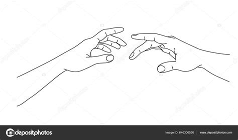 Two Hands Reaching For Each Other