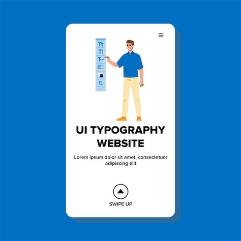 Estilo Ui Tipograf A Vector Del Sitio Web Vector Premium