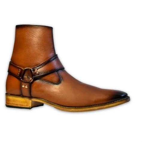 Casual Wear Plain Mens Brown Leather Boots at Rs 2200/pair in Mumbai ...