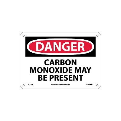 National Marker Carbon Monoxide May Be Present X Aluminum