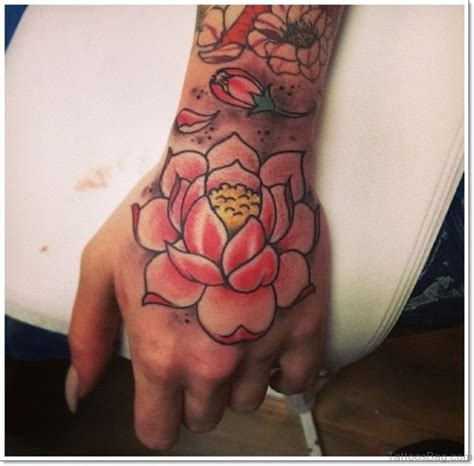 30 Cute Lotus Tattoos On Hand