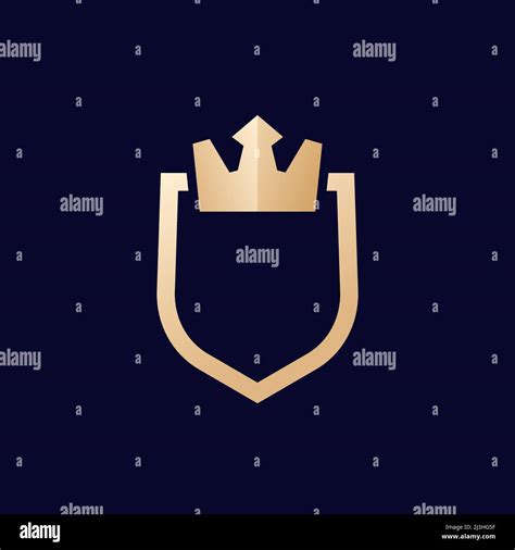 Shield And Crown Logo Template Vector Design Stock Vector Image And Art Alamy