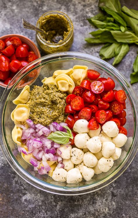 Easy Pesto Tortellini Pasta Salad Baker By Nature