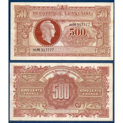 Francs Marianne Ttb Billet Du Tr Sor Central