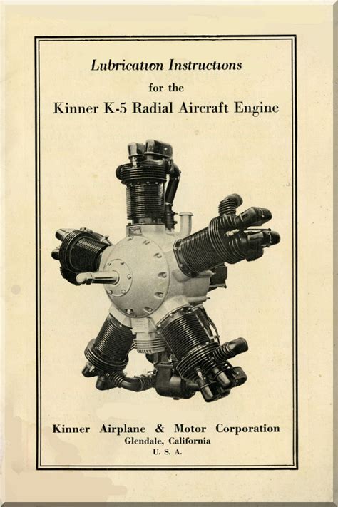 Kinner K 5 Aircraft Engine Lubrication Instructions Manual Aircraft Reports Aircraft Manuals