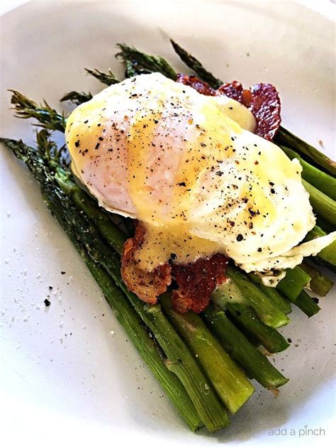 Easy Eggs Benedict With Asparagus Recipe Add A Pinch