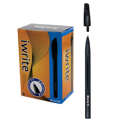 Iwrite Medium Mm Ballpoint Pens Box Of Black Shop Today Get