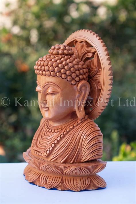 Lord Buddha Wooden Idolstatue For Home And Office Decor And Vastu