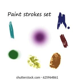 Watercolor Splashes Set Watercolor Stains Paint Stock Illustration