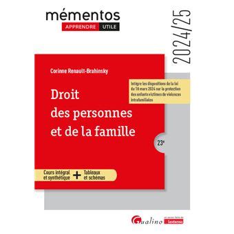 Droit Des Personnes Et De La Famille Cours Int Gral Et Synth Tique