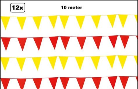 X Vlaggenlijn Rood En Geel Meter Themafeest Vlaglijn Festival
