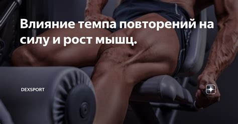 Влияние темпа повторений на силу и рост мышц. | DEXsport | Дзен