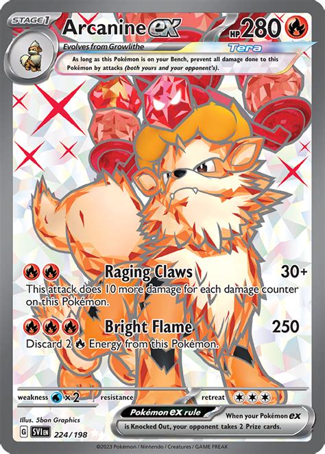 Arcanine Ex Scarlet Violet Svi Pkmncards