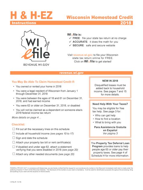 Printable Homestead Tax S Wisconsin 2018 2024 Form Fill Out And Sign