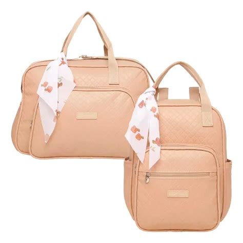 Kit Bolsas Maternidade Pirulitando G M Semear Nude Parcelamento Sem Juros
