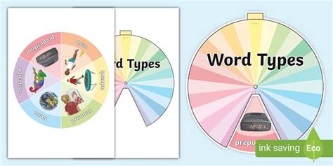 Word Types Spinning Wheel Teacher Made Twinkl