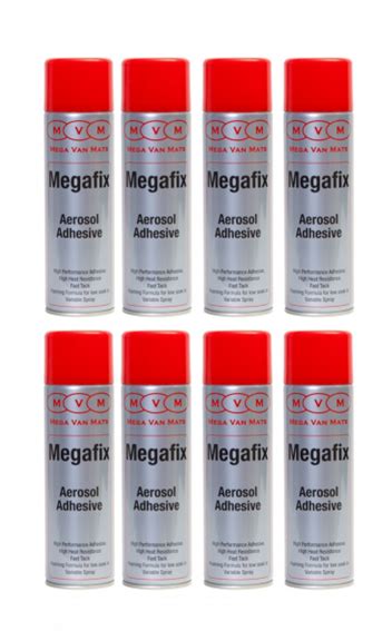 8 X Heavy Duty Mega Fix High Temperature Spray Adhesive Glue For Trim Fabrics Ebay