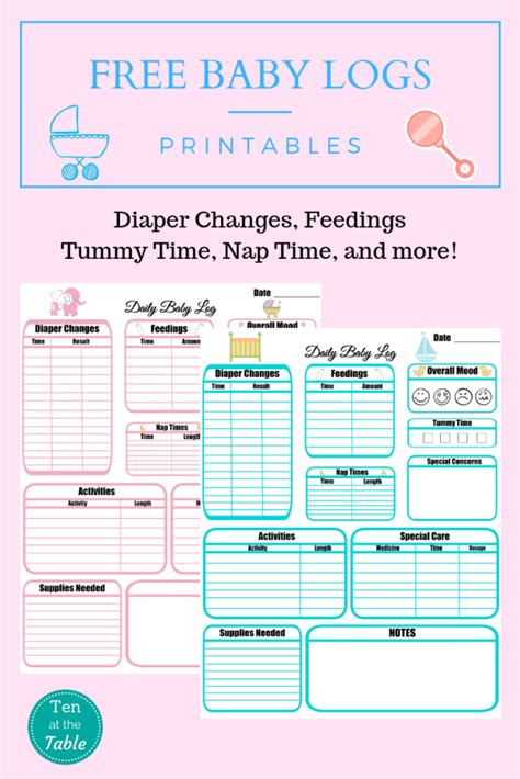 Pdf Free Printable Baby Daily Log