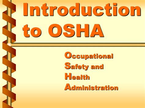 Ppt Introduction To Osha Powerpoint Presentation Free Download Id