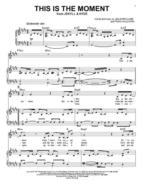 This Is The Moment Sheet Music Direct