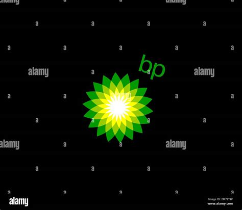 Bp Rotated Logo Black Background B Stock Photo Alamy