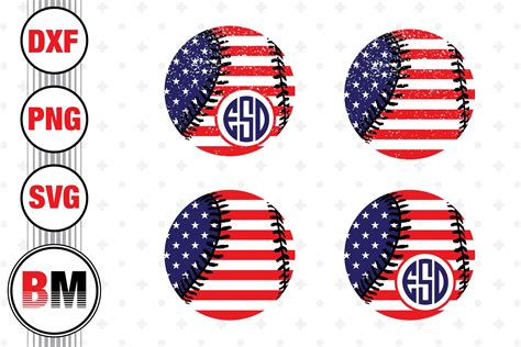 Softball American Flag Graphic By BMDesign Creative Fabrica