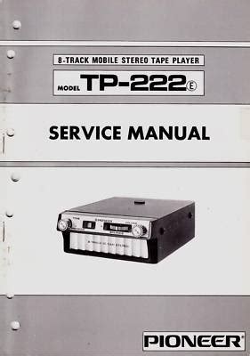 Pioneer Tp Track Car Stereo Service Manual