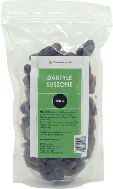 Daktyle Suszone 500g ZawszeNaturalnie Ceny I Opinie Ceneo Pl