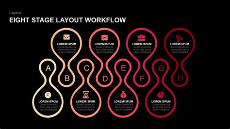 Eight Stage Layout Workflow Powerpoint Template