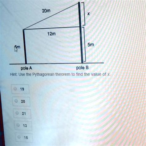 Solved Two Poles A And B Are Meters Apart Pole A Is Meters