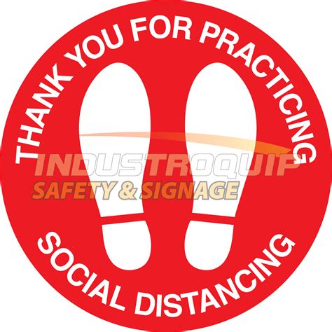 Social Distancing Floor Marking Stickers Decals Pack Of 5