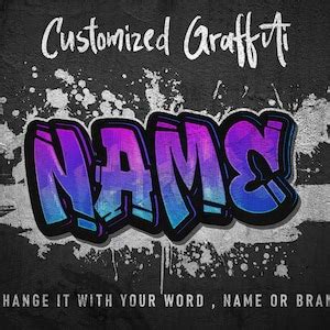 Customized Graffiti, Street Art Style Name, Customized Graffiti Poster, Sticker Graffiti, for ...