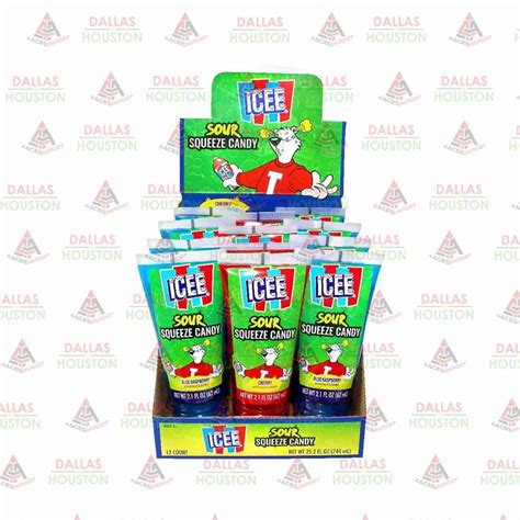 Icee Sour Squeeze Candy 12ct 4 Aces Import