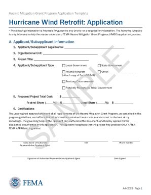 Fillable Online Hurricane Wind Retrofit Overview Process SAMPLE Fax