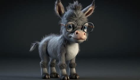 Premium Photo Donkey With Glasses And A Pair Of Glasses