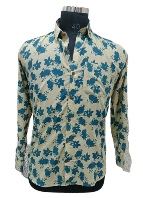 Men Floral Printed Cotton Shirt Casual Full Sleeves At Rs 260 In Jaipur